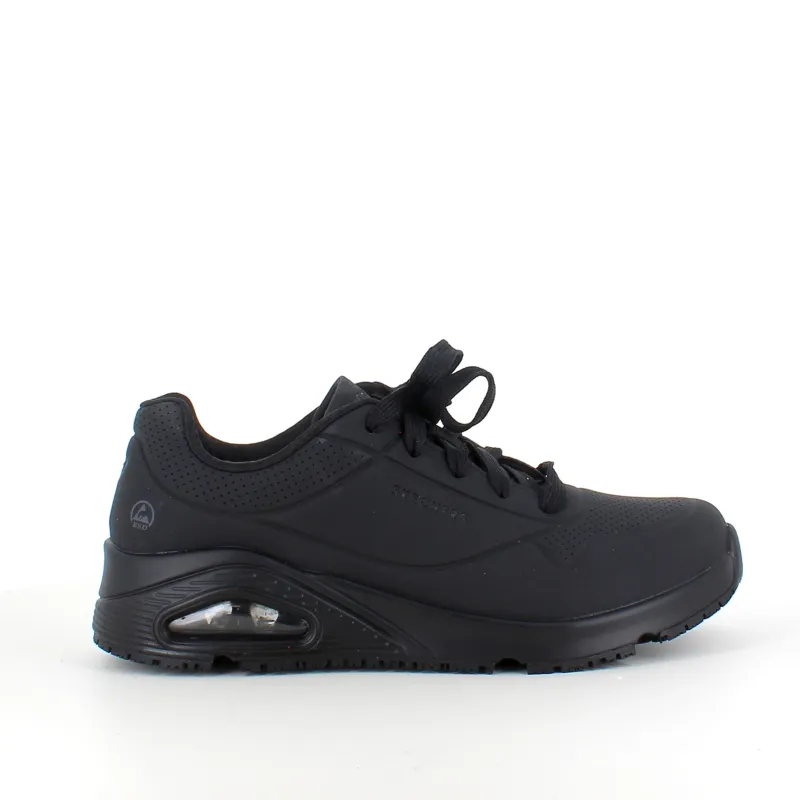 Skechers Leddegigt|Hælsporer*Sort skridsikker arbejdssko fra med ESD