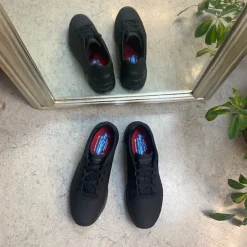 Skechers Leddegigt|Hælsporer*Sort skridsikker arbejdssko fra med ESD