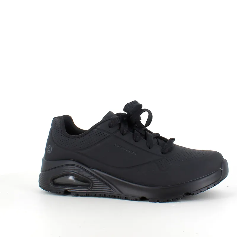 Skechers Leddegigt|Hælsporer*Sort skridsikker arbejdssko fra med ESD