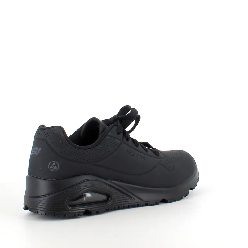 Skechers Leddegigt|Hælsporer*Sort skridsikker arbejdssko fra med ESD