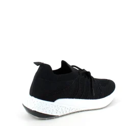 Sygeplejebutikken Sko På Tilbud*Sort slip on sko med strikket overdel og god stødabsorbering