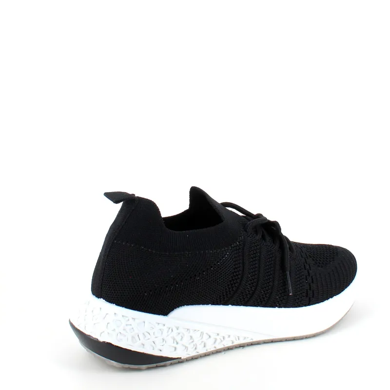 Sygeplejebutikken Sko På Tilbud*Sort slip on sko med strikket overdel og god stødabsorbering