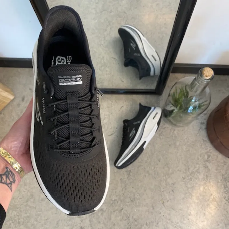 Skechers Knyster - Hallux Valgus|Leddegigt*Sort slip-ins sko fra med elastiksnøre