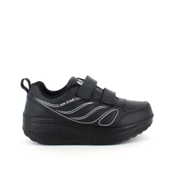 Sygeplejebutikken Leddegigt|Hælsporer*Sort sportssko med velcrolukning og gængesål.