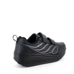 Sygeplejebutikken Leddegigt|Hælsporer*Sort sportssko med velcrolukning og gængesål.