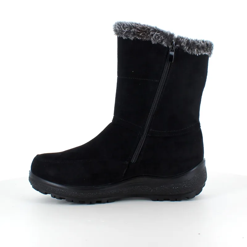 Sygeplejebutikken Billige Vinter Støvler|Sorte Støvletter*Sort støvle med fin pelsdetalje.
