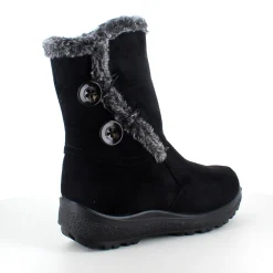 Sygeplejebutikken Billige Vinter Støvler|Sorte Støvletter*Sort støvle med fin pelsdetalje.