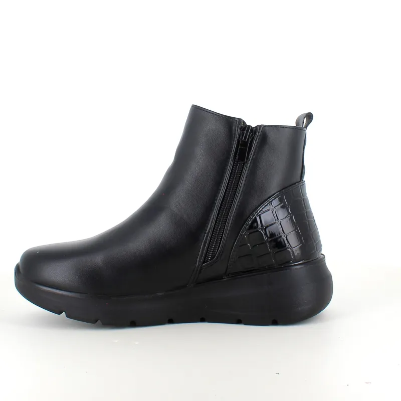 Sygeplejebutikken Kort Støvle Dame|Vinterstøvler Damer*Sort støvle med lynlås