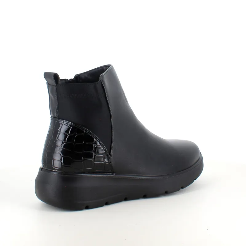 Sygeplejebutikken Kort Støvle Dame|Vinterstøvler Damer*Sort støvle med lynlås