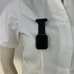 Sygeplejebutikken Silikonesygeplejeure|Gaver Til Sundhedspersonalet*Sort sygepleje silikone rem til Apple Watch