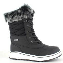 Mols Billige Vinter Støvler|Vinterstøvler Damer*Sort vandtæt vinterstøvle fra med pels kant