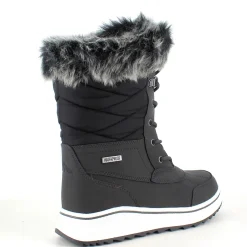 Mols Billige Vinter Støvler|Vinterstøvler Damer*Sort vandtæt vinterstøvle fra med pels kant