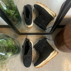 Sygeplejebutikken Billige Vinter Støvler|Vinterstøvler Damer*Sort vinterstøvle med lækkert blødt for