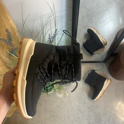 Sygeplejebutikken Billige Vinter Støvler|Vinterstøvler Damer*Sort vinterstøvle med lækkert blødt for