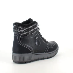 Sygeplejebutikken Kort Støvle Dame|Vinterstøvler Damer*Sort vinterstøvle med snørebånd