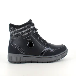 Sygeplejebutikken Kort Støvle Dame|Vinterstøvler Damer*Sort vinterstøvle med snørebånd