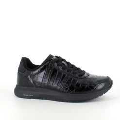 Woden Overgangssko|Sko Med Ekstra Svangstøtte*Sort sko i krokodillelook