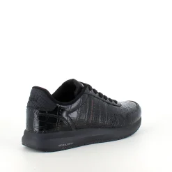 Woden Overgangssko|Sko Med Ekstra Svangstøtte*Sort sko i krokodillelook