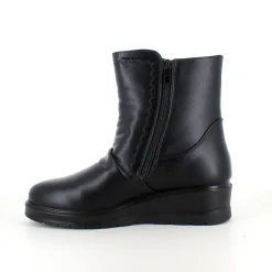 Sygeplejebutikken Sorte Støvletter|Vinterstøvler Damer*Sorte damestøvletter med varmt for og 2 lynlåse – komfortabel PU-sål og praktisk design