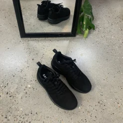 GaitLine Leddegigt|Hælsporer*Sorte sneakers i nubuch skind