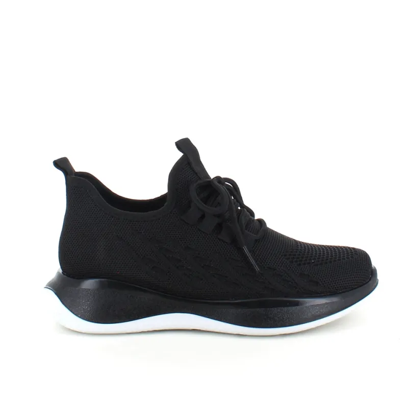 Sygeplejebutikken Sko På Tilbud*Sorte strikkede slip on sko med en fast kant i åbningen.