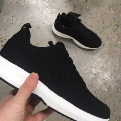 GaitLine Leddegigt|Hælsporer*Strikket i sort med hvid bund