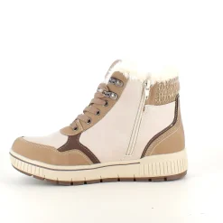 Sygeplejebutikken Kort Støvle Dame|Vinterstøvler Damer*Taupe vinterstøvle med snørebånd