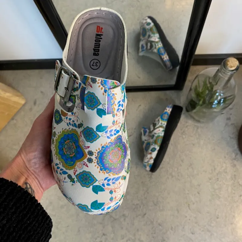 Sygeplejebutikken Clogs|Træsko Dame Modeller*Træsko med mønstretprint