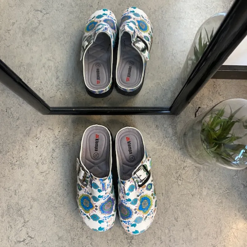 Sygeplejebutikken Clogs|Træsko Dame Modeller*Træsko med mønstretprint