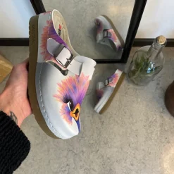 Sygeplejebutikken Clogs|Træsko Dame Modeller*Træsko med print af en glad struds