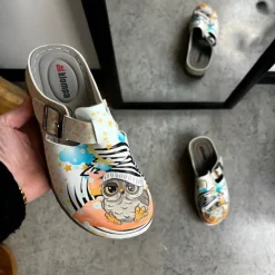 Sygeplejebutikken Sko På Tilbud*Træsko med ugle print