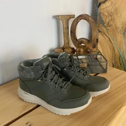 Skechers Grønne Støvler|Vinterstøvler Damer*Vandtæt slip-in vinterstøvle fra