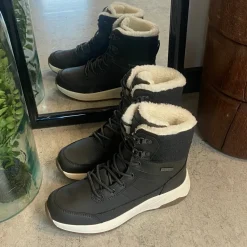 Whistler Billige Vinter Støvler|Vinterstøvler Damer*Vandtæt, sort vinterstøvle med fleece for