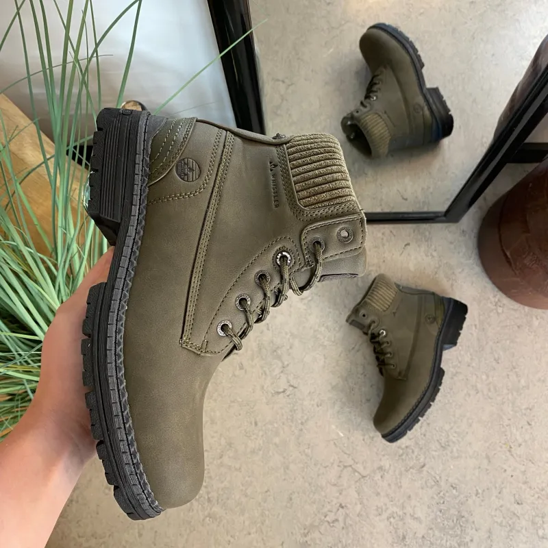 Whistler Billige Vinter Støvler|Vinterstøvler Damer*grøn vinterstøvle med let foer og smarte detaljer