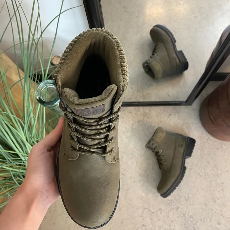 Whistler Billige Vinter Støvler|Vinterstøvler Damer*grøn vinterstøvle med let foer og smarte detaljer