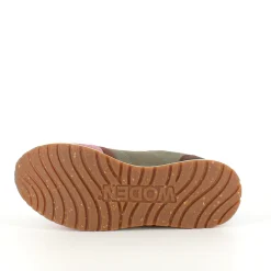 Woden Sommersko Dame|Overgangssko*multifarvet sneaker med mesh, læder & ruskind – udtagelig korkindersål & fleksibel rågummisål